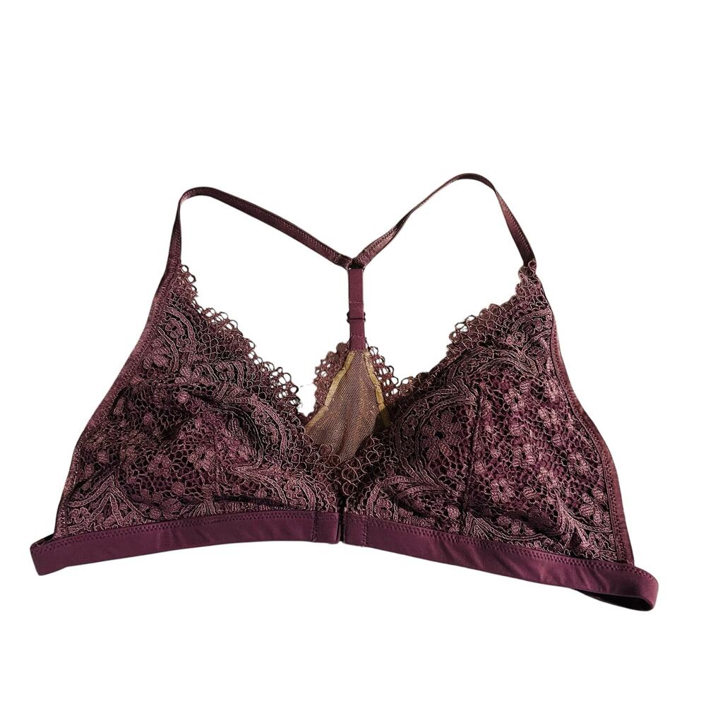 Victoria’s Secret Lace Bralette Size L Large Purple - Picture 2 of 5
